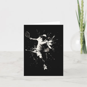 Tarjeta Jugador de Nett Court Game Paint Splash Dminton Bo