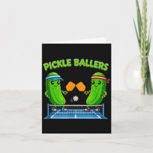 Tarjeta Jugador de paleta de pickleball divertidos jugador
