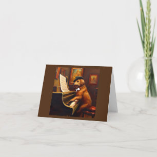 Tarjeta Jugador de piano de perro