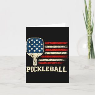 Tarjeta Jugador de pickleball bandera de EE. UU. amor por
