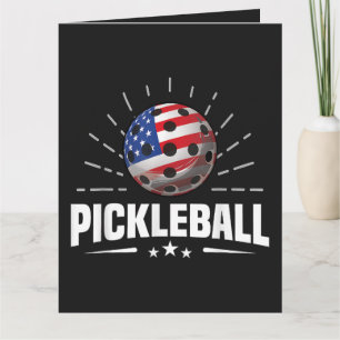 Tarjeta Jugador de Pickleball de la Bandera Estadounidense