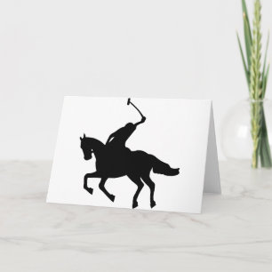 Tarjeta Jugador de polo a caballo.