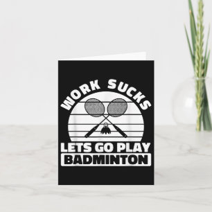 Tarjeta Jugador de raqueta de bádminton - Equipo de volea 