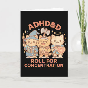 Tarjeta Jugador De Rpg Adhdandd Tirar Para Concentración G
