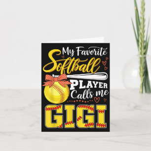 Tarjeta Jugador de softball favorito llama a mamá gigi tee