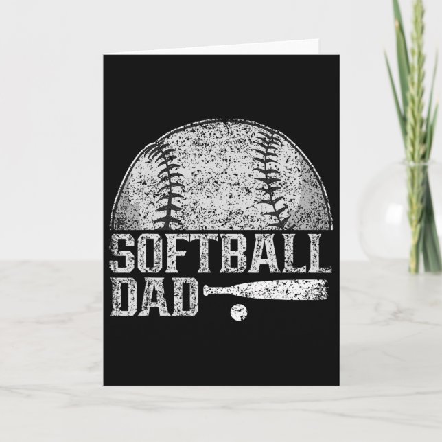 Tarjeta Jugador de sóftbol padre sóftbol (Anverso)