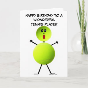 Tarjeta Jugador de tenis Cumpleaños