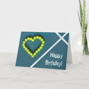 Tarjeta Jugador de tenis feliz cumpleaños