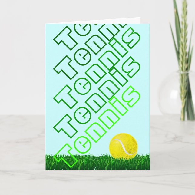 Tarjeta Jugador de tenis feliz cumpleaños (Anverso)