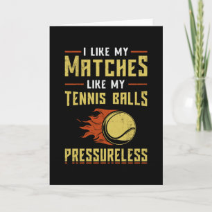 Tarjeta Jugador de tenis Match Racket Court Divertido