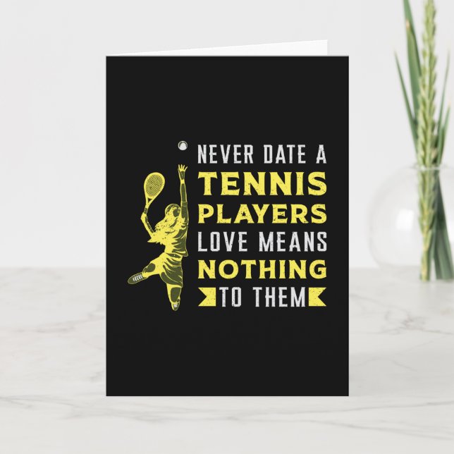 Tarjeta Jugador de tenis Match Racket Court Divertido (Anverso)