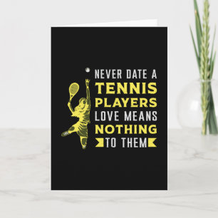 Tarjeta Jugador de tenis Match Racket Court Divertido