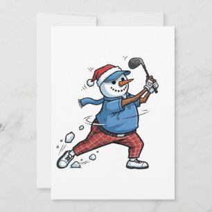 Tarjeta Jugador de Tenis Muñeco de Nieve Navidad 2026 Fie