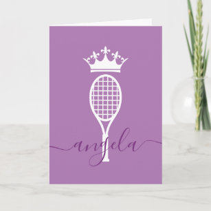 Tarjeta Jugador de tenis Reina del púrpura de la corte