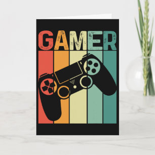 Tarjeta Jugador de Videojuegos Jugador Retro Adicto a los 