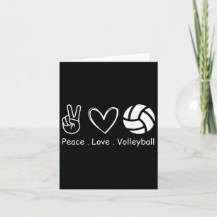 Tarjeta Jugador de voleibol de equipo deportivo de amor po
