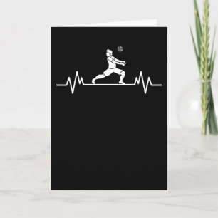 Tarjeta Jugador de voleibol Heartbeat Beach Funny Sport Re