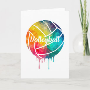 Tarjeta Jugador de voleibol playa de voleibol de playa ide
