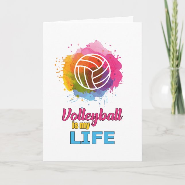 Tarjeta Jugador de voleibol Voleibol Beach Team Gift Idea (Anverso)