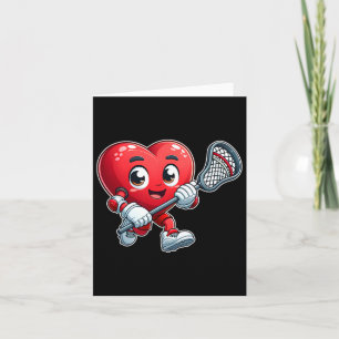 Tarjeta Jugador del equipo de lacrosse del corazón del día