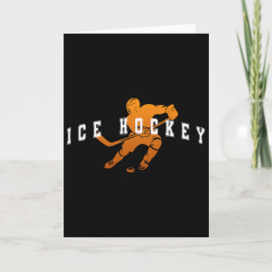 Tarjeta Jugador del equipo naranja de hockey sobre hielo t