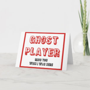 Tarjeta jugador del fantasma del bunco