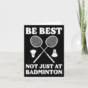 Tarjeta Jugador Divertido de Bádminton Comentarista de Bád