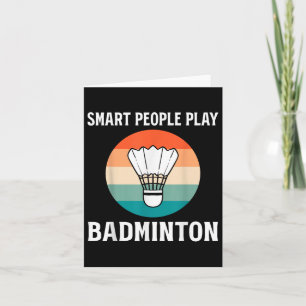 Tarjeta Jugador Divertido de Bádminton con Volante