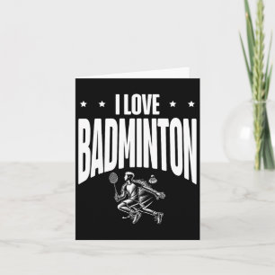 Tarjeta Jugador Divertido de Bádminton Diseño de Volante 7