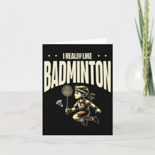 Tarjeta Jugador Divertido de Dminton Ama Diseño de Volante