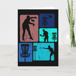 Tarjeta Jugador Divertido de Golf con Disco Disco Volador 