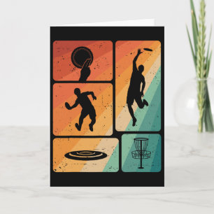 Tarjeta Jugador Divertido de Golf con Disco Disco Volador 
