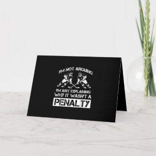 Tarjeta Jugador Divertido de Hockey sobre Hielo Discutiend