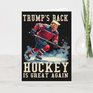 Tarjeta Jugador Divertido de Hockey Trump Genial Vintage H