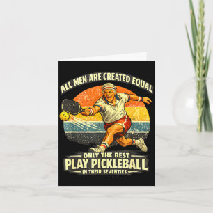 Tarjeta Jugador divertido de pickleball en su 70 cumpleaño