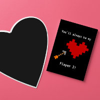 Jugador Dos de Corazón y Flecha de 8 Bits Amor