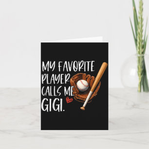Tarjeta Jugador Favorito Llama Gigi Béisbol Nana Abuela