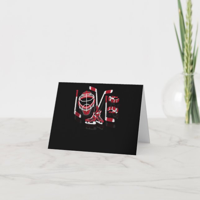 Tarjeta Jugador Goalie Ice Hockey Heart Appartal (Anverso)