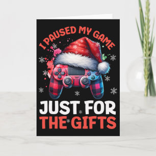Tarjeta Jugador Navidad Juegos Navideños Videojuegos Chico