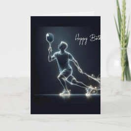 Tarjeta Jugador Neon Pickleball por cumpleaños