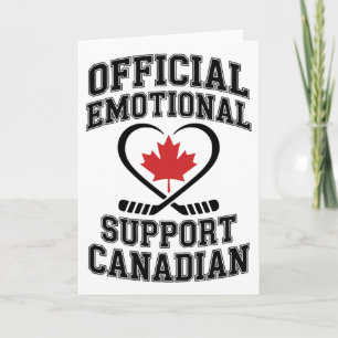 Tarjeta Jugador Oficial de Hockey Canadiense de Apoyo Emoc