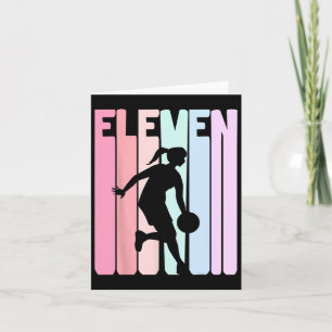 Tarjeta Jugador Retro de Bysketbyll cumpleaños 11 11 años