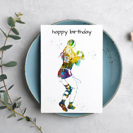 Tarjeta Jugadora de fútbol bandera femenino