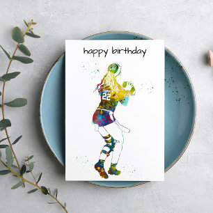 Tarjeta Jugadora de fútbol bandera femenino