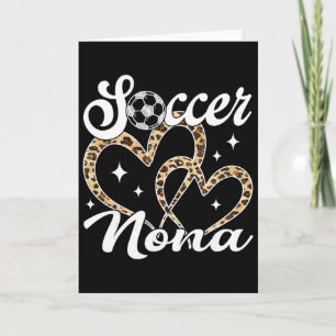 Tarjeta Jugadora de fútbol divertida Nona leopardo