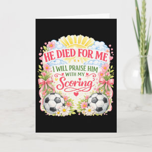 Tarjeta Jugadora de fútbol Pascua Jesús Resucitado Resurre