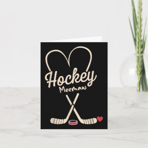 Tarjeta Jugadora de Hockey Meemaw Corazón