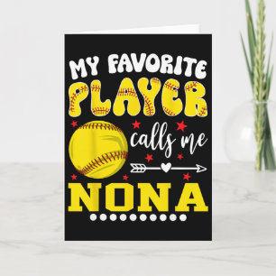 Tarjeta Jugadora de sóftbol mi jugador favorito me llama N