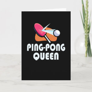 Tarjeta Jugadora de tenis en ping pong