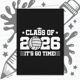 Tarjeta Jugadora de Voleibol Clase de Graduación 2026 Seni